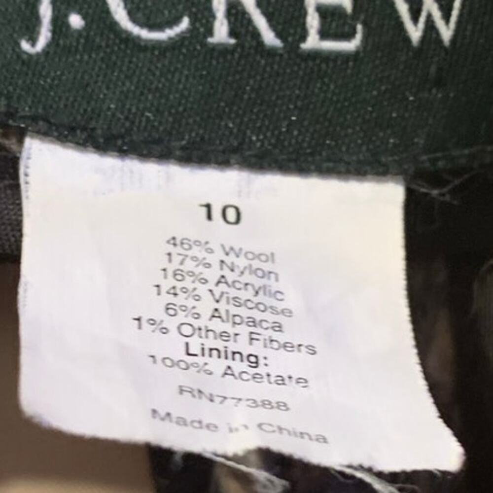 J.Crew Wool Blend Tweed Jacket | Size 10 | Brown Black Metallic | 4-Pocket Zip - Picture 8 of 8